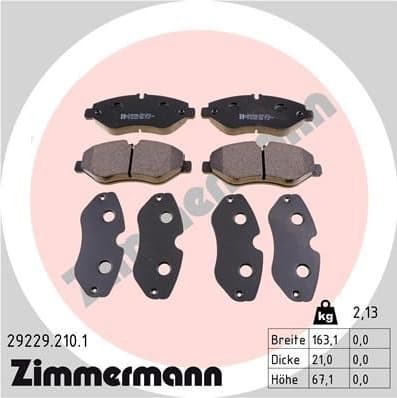 Brake Pad Set, disc brake 29229.210.1