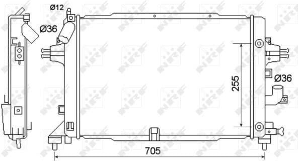 Radiator, engine cooling 53145