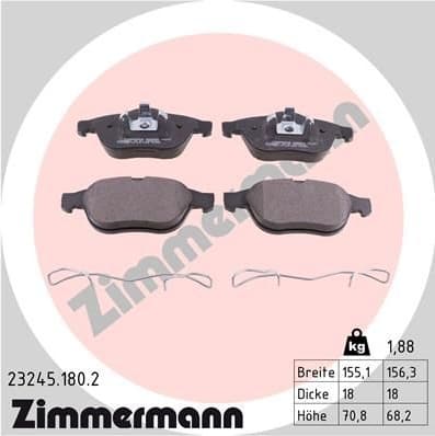 Brake Pad Set, disc brake 23245.180.2