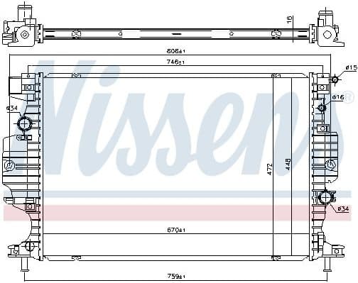 Radiator, engine cooling ** FIRST FIT ** 620156