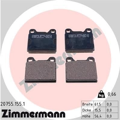 Brake Pad Set, disc brake 20755.155.1