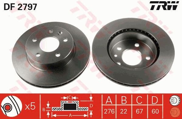 Brake Disc DF2797