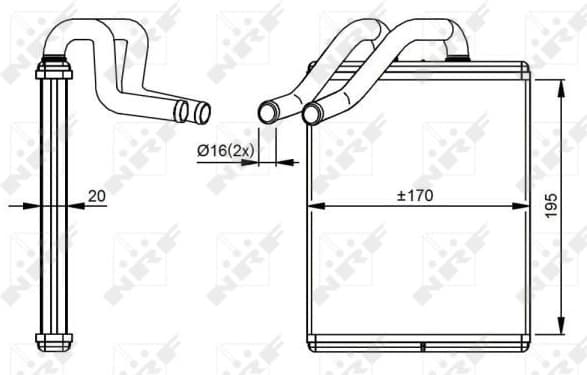 Heat Exchanger, interior heating 54301