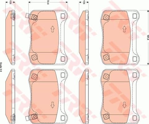 Brake Pad Set, disc brake GDB3504