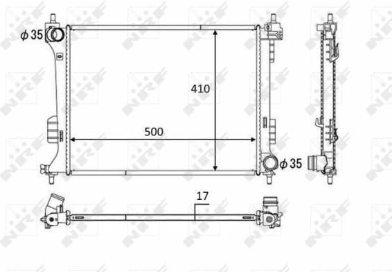 Radiator, engine cooling 58451