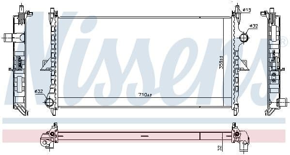 Radiator, engine cooling 636019