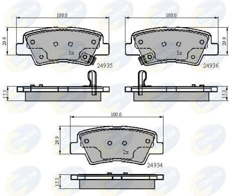 Brake pads rear CBP32023