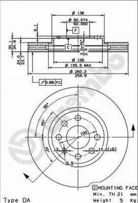 Brake Disc XTRA LINE - Max 09.8601.75