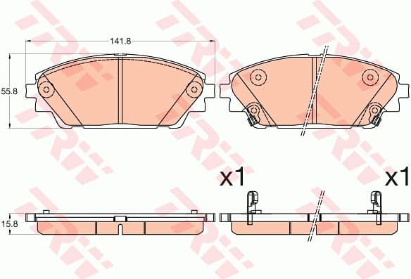 Brake Pad Set, disc brake COTEC GDB3592