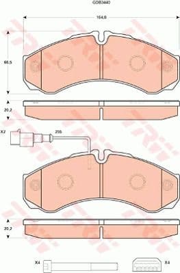 Brake Pad Set, disc brake GDB3440