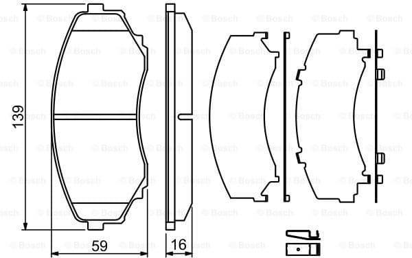 Brake Pad Set, disc brake 0986494204 - image 7