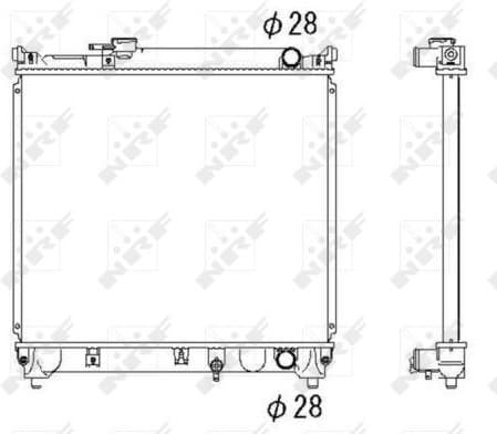 Radiator, engine cooling EASY FIT 53279