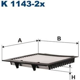 Filter, cabin air K1143-2X
