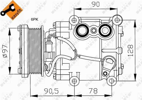 Compressor, air conditioning EASY FIT 32199