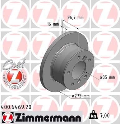 Brake Disc COAT Z 400.6469.20