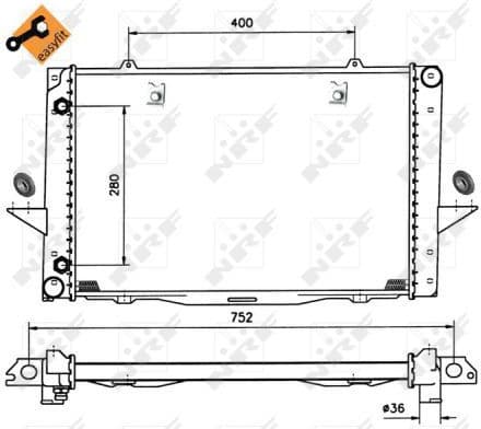 Radiator, engine cooling EASY FIT 519509