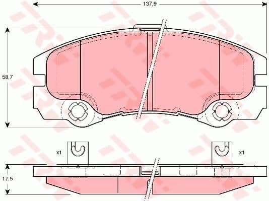 Brake Pad Set, disc brake GDB1436