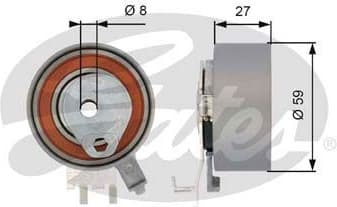 Tensioner Pulley, timing belt PowerGrip™ T43139