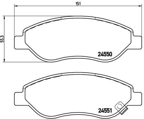 Brake Pad Set, disc brake PRIME LINE P59053