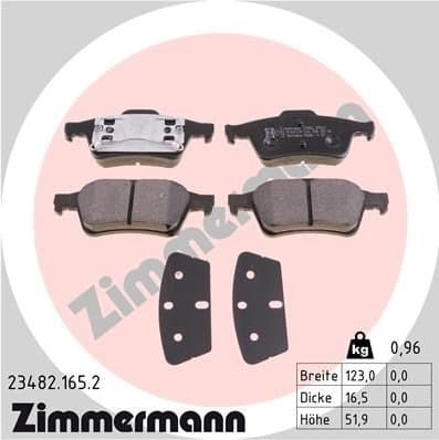 Brake Pad Set, disc brake 23482.165.2