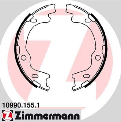 Brake Shoe Set, parking brake 10990.155.1