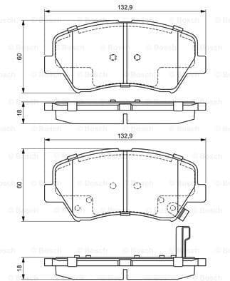 Brake Pad Set, disc brake 0986494691