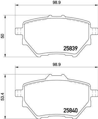 Brake pads rear, Top Quality P61122