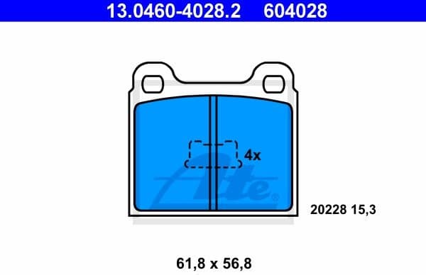 Brake Pad Set, disc brake 13.0460-4028.2 - image 2