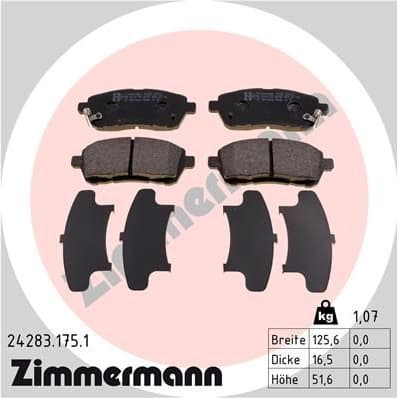 Brake Pad Set, disc brake 24283.175.1