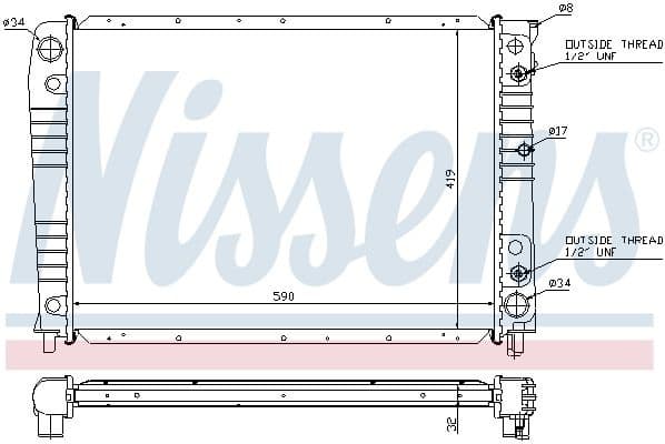 Radiator, engine cooling 65538A - image 2