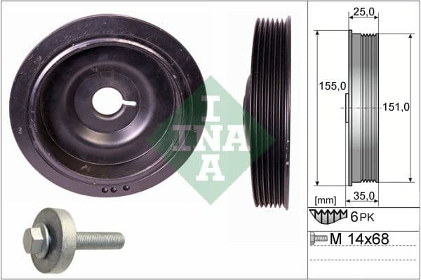 Belt Pulley, crankshaft 544009020