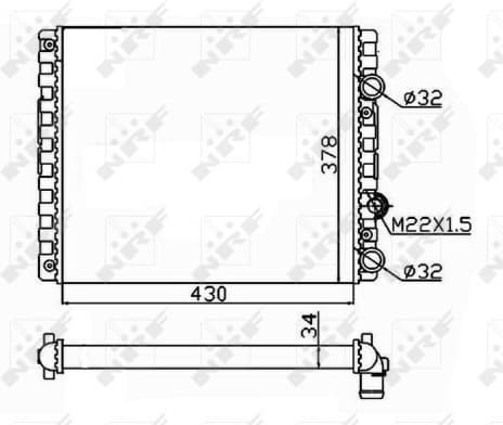 Radiator, engine cooling 509519
