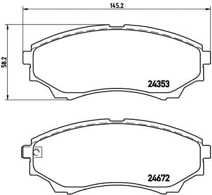 Brake Pad Set, disc brake PRIME LINE P24086