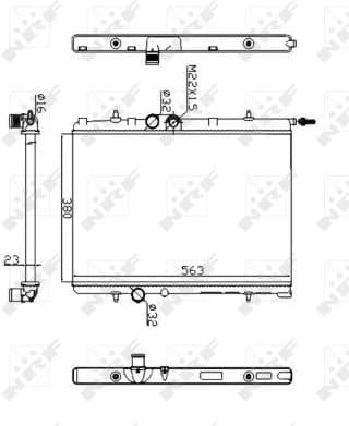 Radiator, engine cooling Economy Class 509524A