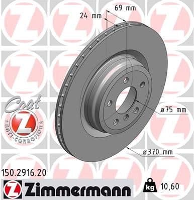 Brake Disc COAT Z 150.2916.20