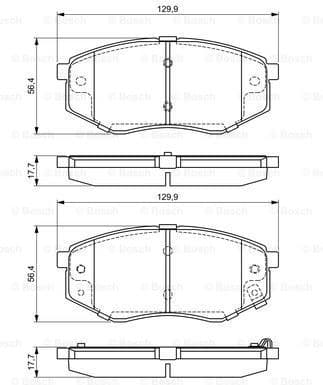 Brake Pad Set, disc brake 0986494692