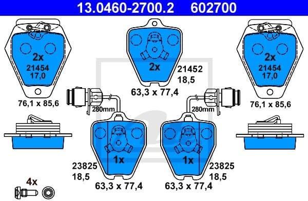 Brake Pad Set, disc brake 13.0460-2700.2 - image 2