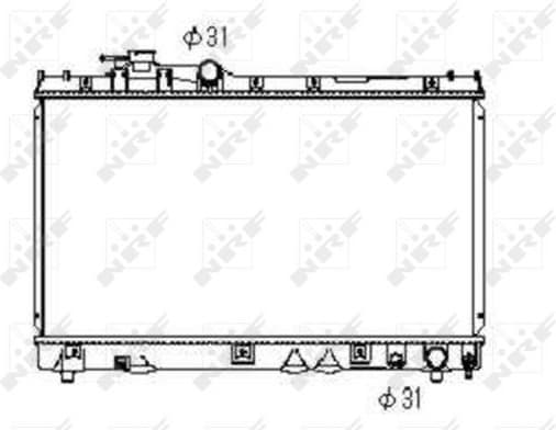 Radiator, engine cooling 53352