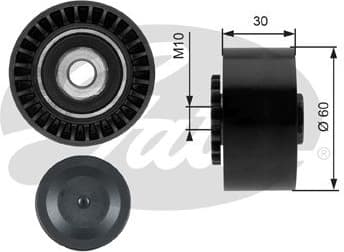 Tensioner Pulley, V-ribbed belt DriveAlign™ T39011