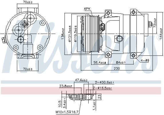 Compressor, air conditioning ** FIRST FIT ** 890050