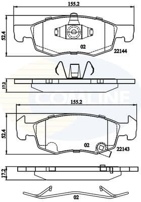 Brake pads front CBP32301