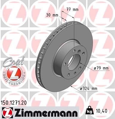 Brake Disc COAT Z 150.1271.20