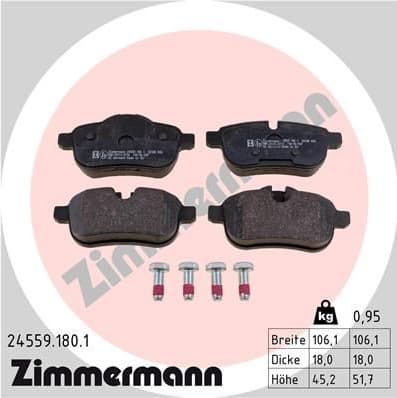 Brake Pad Set, disc brake 24559.180.1