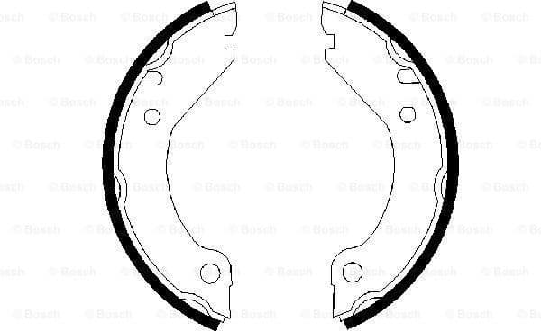 Brake Shoe Set, parking brake 0986487215 - image 2