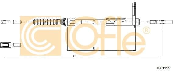 Cable Pull, parking brake 10.9455