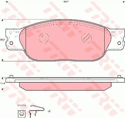 Brake Pad Set, disc brake COTEC GDB1510