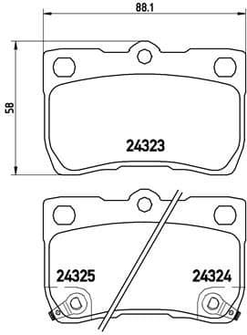 Brake pads rear, Top Quality P83073