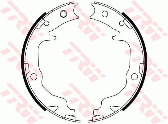 Brake Shoe Set, parking brake GS8804