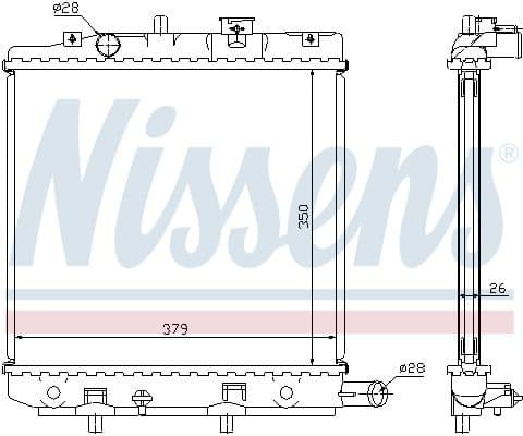 Radiator, engine cooling 62455A