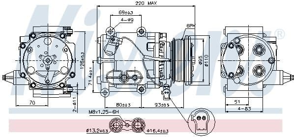 Compressor, air conditioning ** FIRST FIT ** 89228